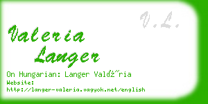 valeria langer business card